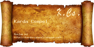 Karda Csepel névjegykártya